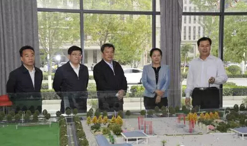 市長陳青，副市長王月成陪同省電力投資集團公司總經(jīng)理李輝一行深入階州廣場視察