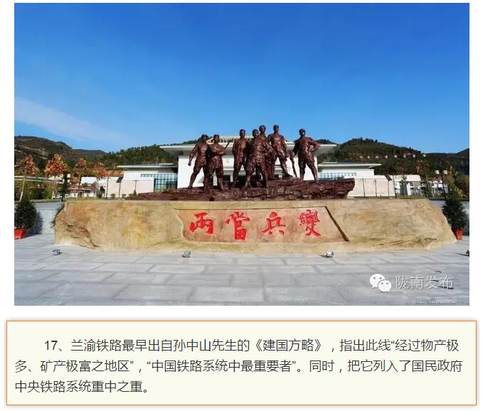 蘭渝鐵路最早由孫中山先生提出？在隴南，你不知道的事兒還有……