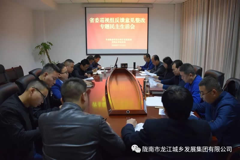 市龍江城鄉(xiāng)發(fā)展集團(tuán)黨委召開專題民主生活會