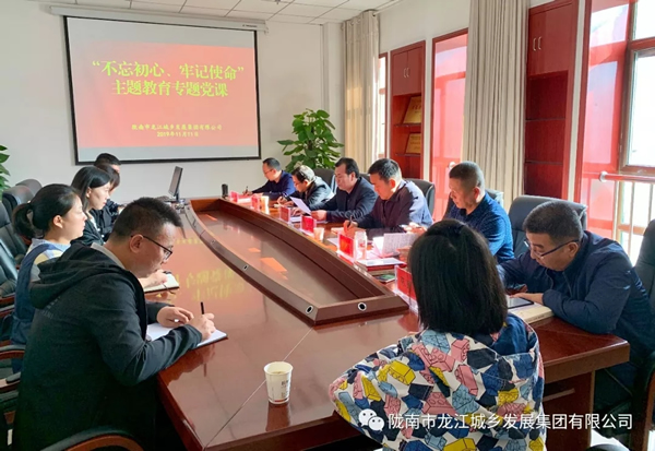 市龍江集團開展“不忘初心、牢記使命”主題教育專題黨課